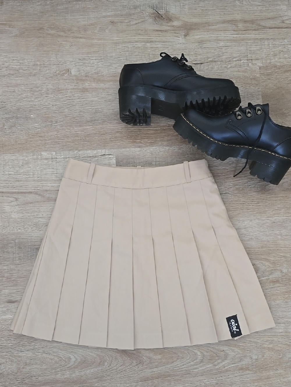 5252BYOIOI Tan Pleated Skirt / From Korea